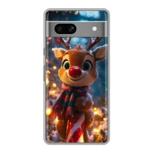 Чехол с принтом «Олень с шарфом» для Google Pixel 7A