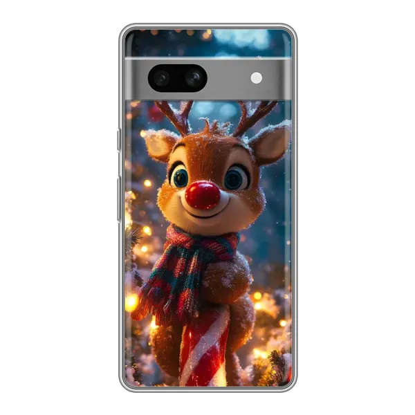 Чехол с принтом «Олень с шарфом» для Google Pixel 7A Чехол с принтом «Олень с шарфом» для Google Pixel 7A
