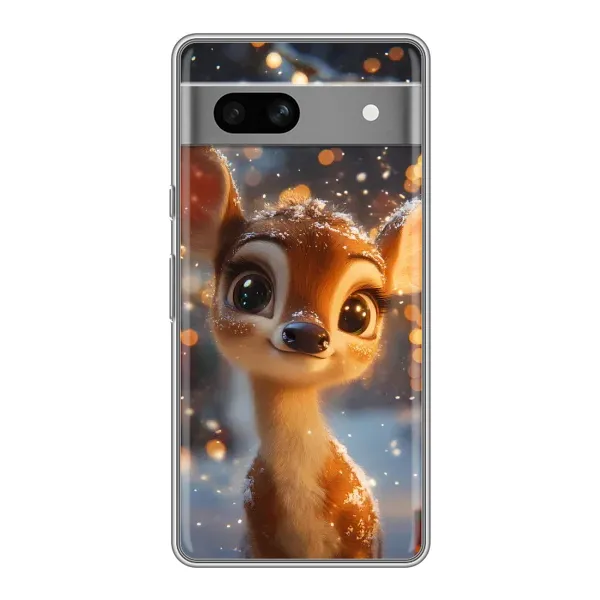 Чехол с принтом «Олененок среди гирлянд» для Google Pixel 7A Чехол с принтом «Олененок среди гирлянд» для Google Pixel 7A