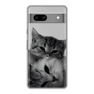 Чохол з принтом «Пара котів» для Google Pixel 7A