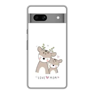 Чохол з принтом «Оленята мама і малюк» для Google Pixel 7A