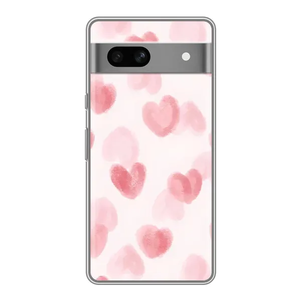 Чехол с принтом «Розовые сердечки» для Google Pixel 7A Чехол с принтом «Розовые сердечки» для Google Pixel 7A