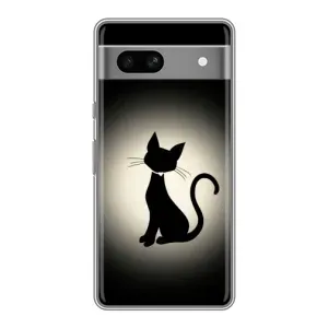 Чехол с принтом «Силуэт котика» для Google Pixel 7A