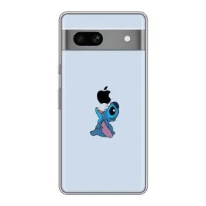 Чохол з принтом Стіч на Google Pixel 7A (Stitch apple)