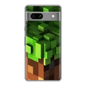 Чехол Майнкрафт на Google Pixel 7A (AlphaPrint) Minecraft (текстура Майнкрафт)