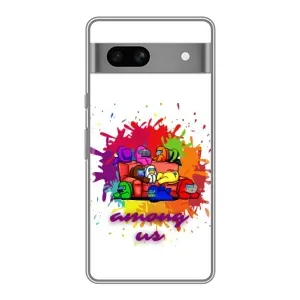 Чехол Амонг Ас для Google Pixel 7A (AlphaPrint) (Яркий АмонгАс)