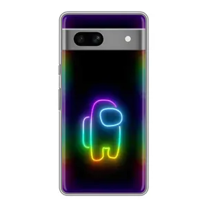 Чехол Амонг Ас для Google Pixel 7A (AlphaPrint) (Яркий скин)