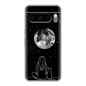 Чохол з принтом «Дівчина з котом» для Google Pixel 8 Pro