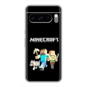 Чехол Майнкрафт на Google Pixel 8 Pro (AlphaPrint) Minecraft (герои Minecraft)