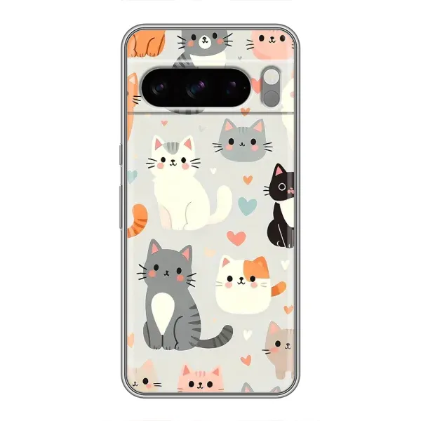 Чохол з принтом «Колаж котів» для Google Pixel 8 Pro
