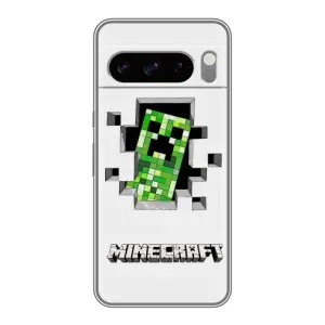 Чехол Майнкрафт на Google Pixel 8 Pro (AlphaPrint) Minecraft (крипер Майнкрафт)