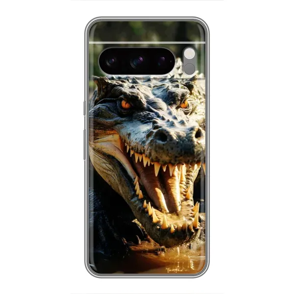 Чехол с принтом «Опасный крокодил» для Google Pixel 8 Pro