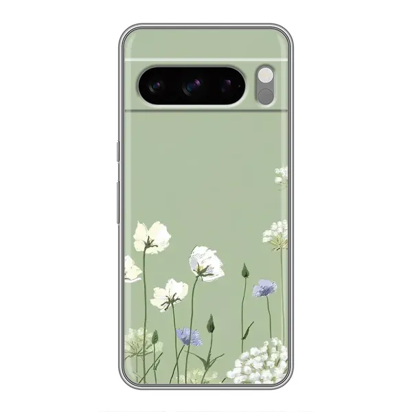 Чохол з принтом «Квіти на зеленому» для Google Pixel 8 Pro Чохол з принтом «Квіти на зеленому» для Google Pixel 8 Pro