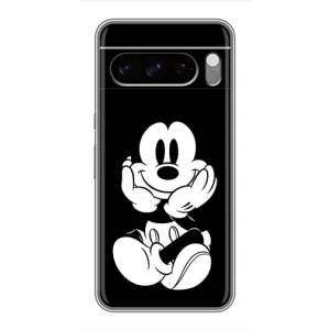Эксклюзивный чехол для Google Pixel 8 Pro (AlphaPrint - Мультяшные) (Микки на черном)