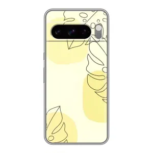 Силконовий чохол з принтом в квітах на Google Pixel 8 Pro (Жовта монстера арт)