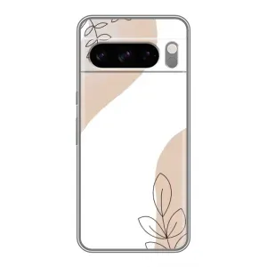 Силконовий чохол з принтом в квітах на Google Pixel 8 Pro (Нюдова гілочка абстракція)