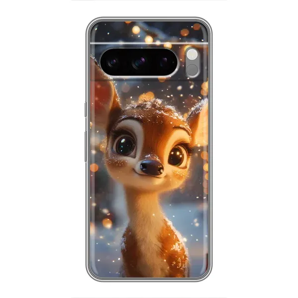 Чехол с принтом «Олененок среди гирлянд» для Google Pixel 8 Pro Чехол с принтом «Олененок среди гирлянд» для Google Pixel 8 Pro