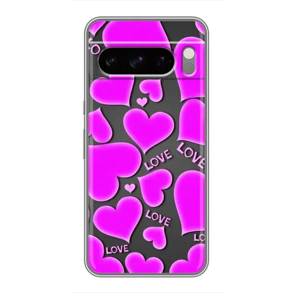 Чохол з принтом «Pink hearts» для Google Pixel 8 Pro Чохол з принтом «Pink hearts» для Google Pixel 8 Pro