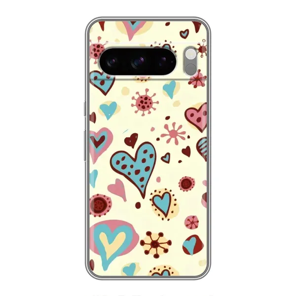 Чохол з принтом «Сердечки» для Google Pixel 8 Pro Чохол з принтом «Сердечки» для Google Pixel 8 Pro