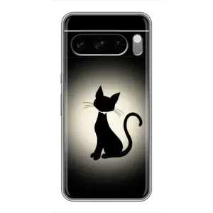 Чехол с принтом «Силуэт котика» для Google Pixel 8 Pro