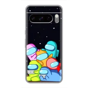 Чехол Амонг Ас для Google Pixel 8 Pro (AlphaPrint) (Скины в космосе)