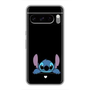 Чохол з принтом Стіч на Google Pixel 8 Pro (Стіч на чорному)