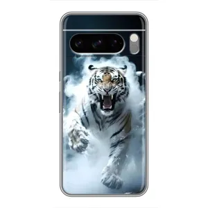 Чехол с принтом «Белый тигр в дыму» для Google Pixel 8 Pro