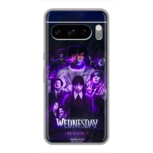 Чохол з дизайном Венздей 2 на Google Pixel 8 Pro (Фіолетова магія Венздей)