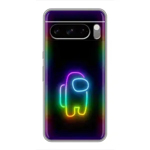 Чехол Амонг Ас для Google Pixel 8 Pro (AlphaPrint) (Яркий скин)