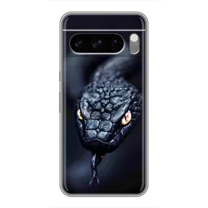 Чехол с принтом «Черная змея» для Google Pixel 8 Pro