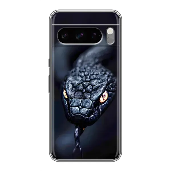 Чехол с принтом «Черная змея» для Google Pixel 8 Pro