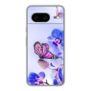 Чохли з квітами для Google Pixel 8 (VPrint) (Метелик на квітах)