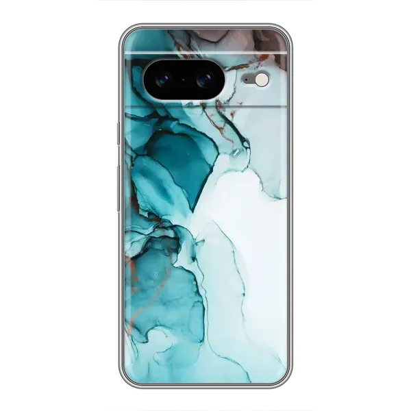 Чехол с принтом «Бирюзовый мрамор» для Google Pixel 8 Чехол с принтом «Бирюзовый мрамор» для Google Pixel 8