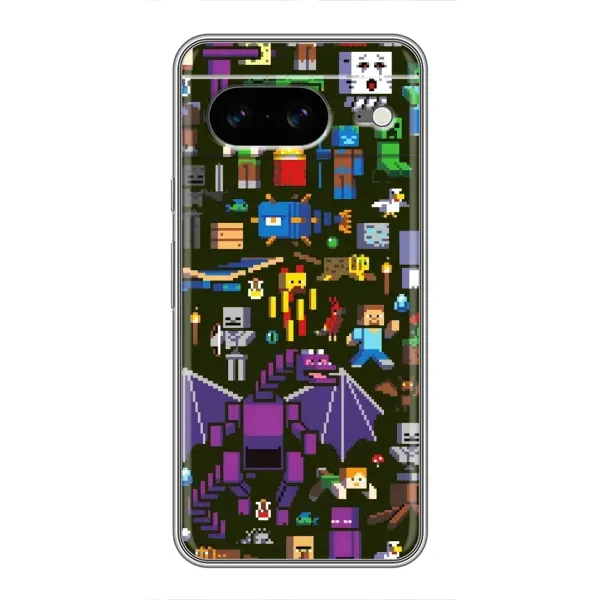 Чехол с принтом «Коллаж Майнкрафт» для Google Pixel 8 Чехол с принтом «Коллаж Майнкрафт» для Google Pixel 8