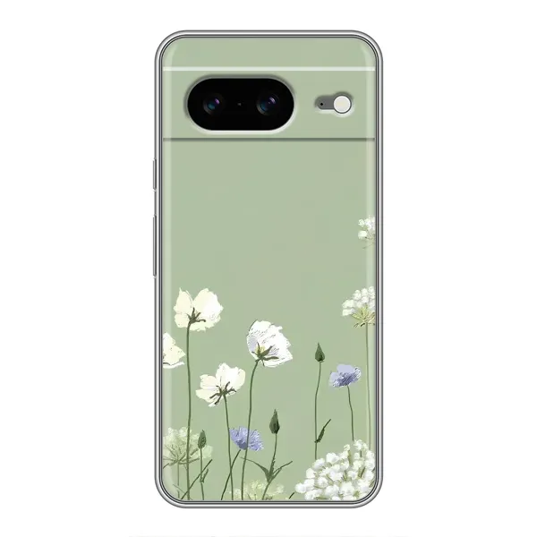 Чохол з принтом «Квіти на зеленому» для Google Pixel 8