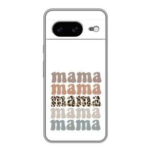 Чехол с принтом «Текстовый коллаж мама» для Google Pixel 8