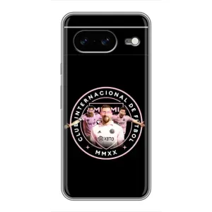 Чохли для Google Pixel 8 Ґуґл Піксель 8 - Лео Мессі Маямі (Мессі в лого)