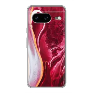 Чохол для Google Pixel 8 Ґуґл Піксель 8 - з принтом (Дизайнерські) (AlphaPrint) (Мрамор червоний)