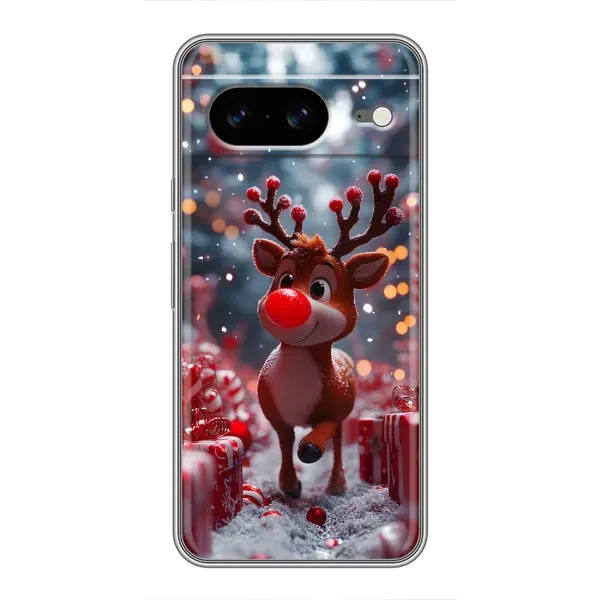 Чехол с принтом «Олень среди подарков» для Google Pixel 8
