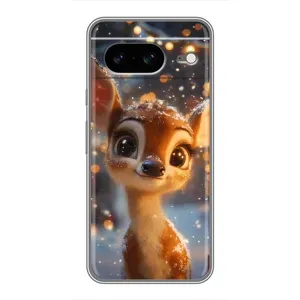 Чехол с принтом «Олененок среди гирлянд» для Google Pixel 8
