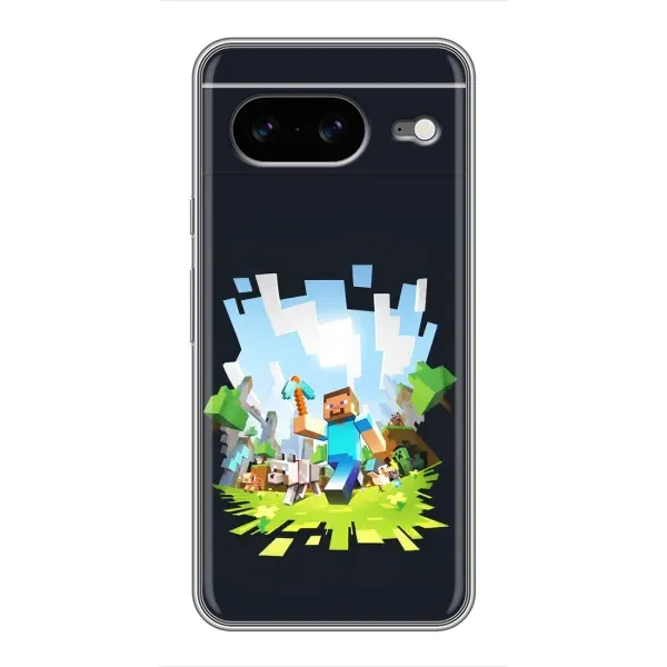 Чехол с принтом «персонажи Minecraft» для Google Pixel 8 Чехол с принтом «персонажи Minecraft» для Google Pixel 8