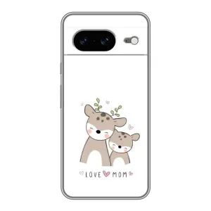 Чехол с принтом «Оленята мама и малыш» для Google Pixel 8