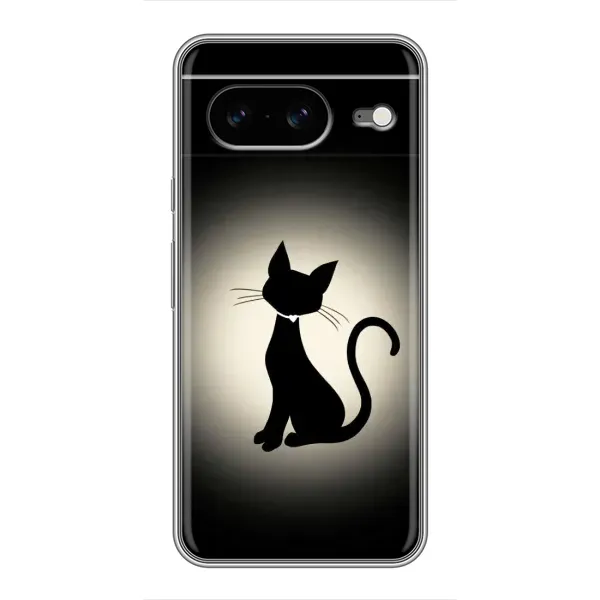 Чехол с принтом «Силуэт котика» для Google Pixel 8 Чехол с принтом «Силуэт котика» для Google Pixel 8