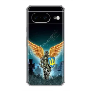 Чехлы с картинкой ЗСУ для Google Pixel 8 (AlphaPrint) (Солдат ЗСУ)
