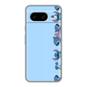 Чохол з принтом Стіч на Google Pixel 8 (Стіч фон)