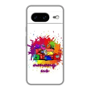 Чехол Амонг Ас для Google Pixel 8 (AlphaPrint) (Яркий АмонгАс)