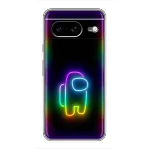 Чехол Амонг Ас для Google Pixel 8 (AlphaPrint) (Яркий скин)