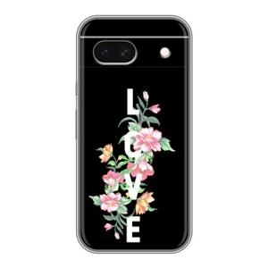 Чехол с принтом «Цветы LOVE» для Google Pixel 8A