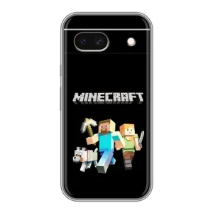 Чехол Майнкрафт на Google Pixel 8A (AlphaPrint) Minecraft (герои Minecraft)