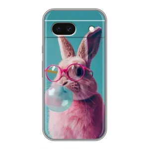 Чехол с принтом «Кролик в очках» для Google Pixel 8A